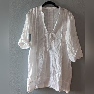 CP Shades White Linen Tunic, S